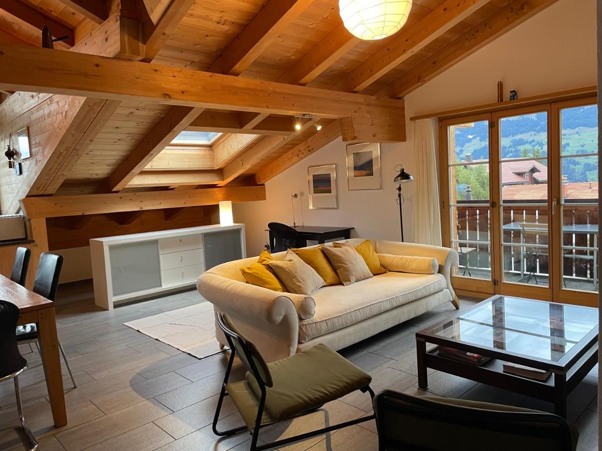 Attic In The Alps Daire Luzein Dış mekan fotoğraf