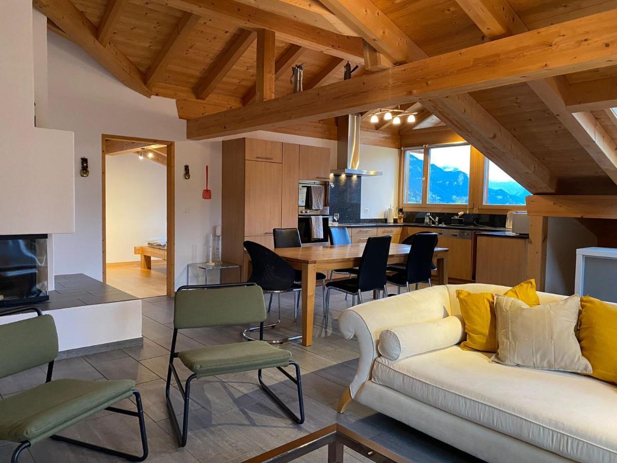 Attic In The Alps Daire Luzein Dış mekan fotoğraf